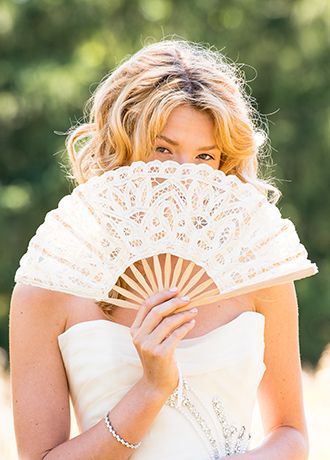 Antiqued Lace Hand Fan