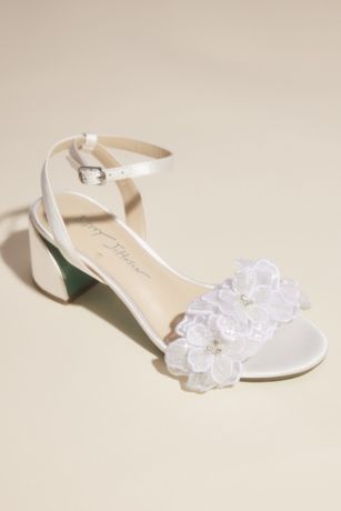 3D Floral Sculpted Block Heels