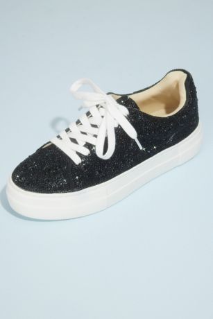 Allover Crystal Platform Sneakers