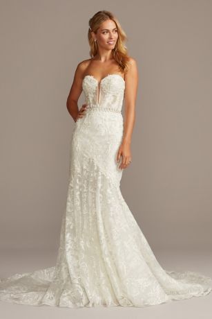 As Is Beaded Embellished Petite Wedding Dress