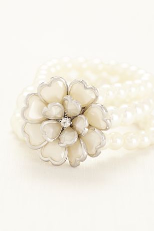 3D Flower Pearl Bracelet