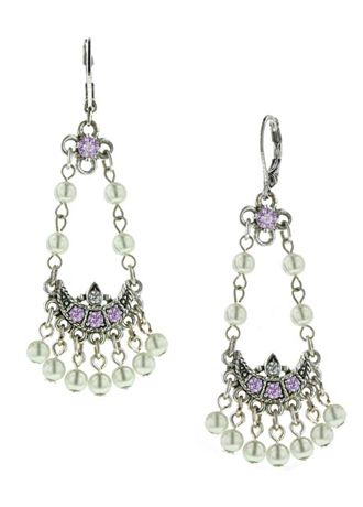 Vintage Pearl Chandelier Earrings