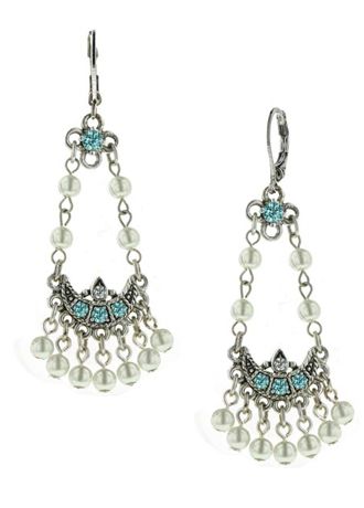 Vintage Pearl Chandelier Earrings