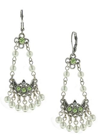 Vintage Pearl Chandelier Earrings