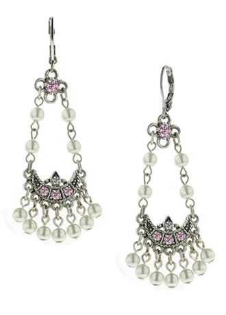 Vintage Pearl Chandelier Earrings