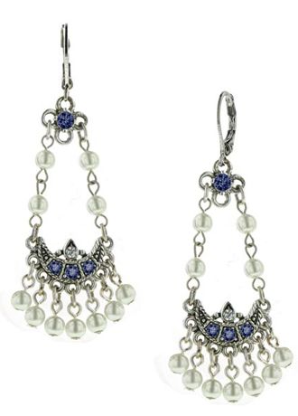 Vintage Pearl Chandelier Earrings