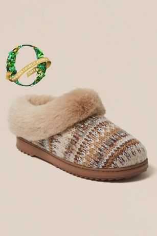 Womens Hannah Knit Clog Slipper