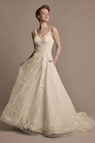 Allover Beaded Tank A-Line Wedding Dress