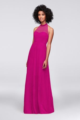 Allover Chantilly Lace A-Line Bridesmaid Dress