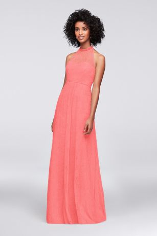 Allover Chantilly Lace A-Line Bridesmaid Dress