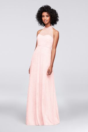 Allover Chantilly Lace A-Line Bridesmaid Dress