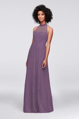 Allover Chantilly Lace A-Line Bridesmaid Dress