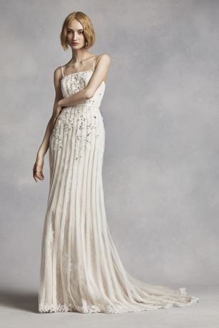 White by Vera Wang Lace Lines Wedding Dress