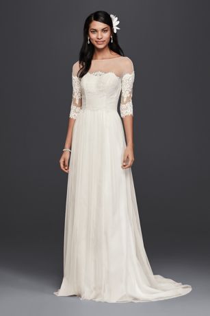 Wedding Dress with Lace Sleeves