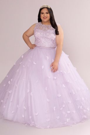 3-Piece Convertible Quince Dress with Heart Back