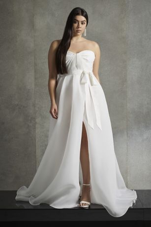 White by Vera Wang Pleated Gazar Wedding Dress