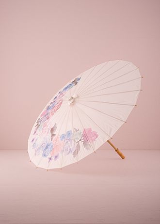 Vintage Floral Print Paper Parasol