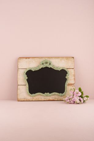 Vintage Inspired Chalkboard Mounted on Faux Wood