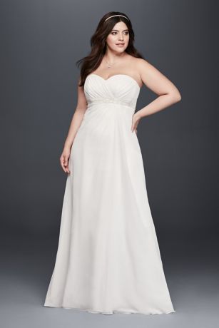 A-Line Wedding Dress with Beaded Empire Waist