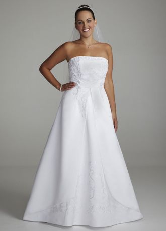 A-line Split Front Wedding Dress with Beading