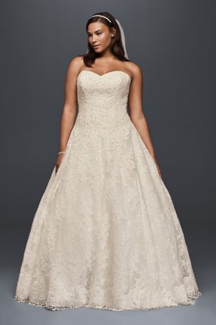 Allover Beaded Ball Gown Wedding Dress