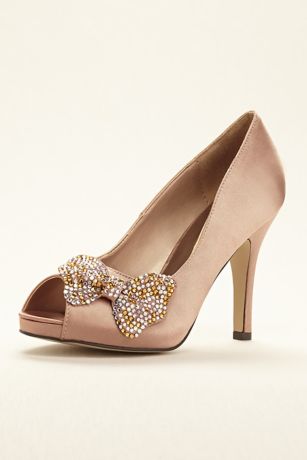 Adelfa Silk Peep Toe Pump by Menbur