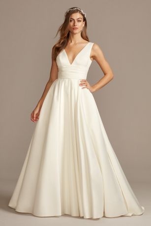 As Is Cummerbund Satin Ball Gown Wedding Dress