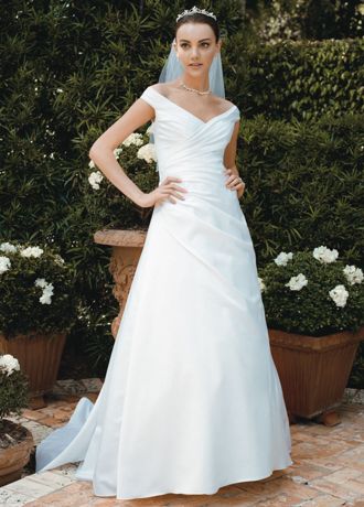 A-Line Wedding Dress with Side-Draped Bodice