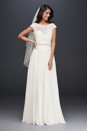 As Is Lace and Chiffon Petite Wedding Dress