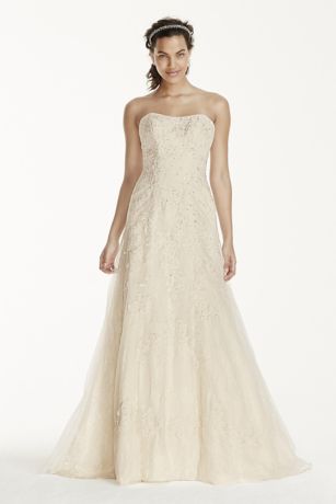 As Is A-Line Jewel Lace Wedding Dress with Beading