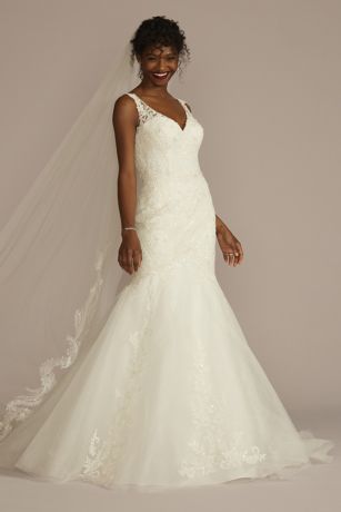 As Is Multi-Lace Tank V-Neck Mermaid Wedding Dress