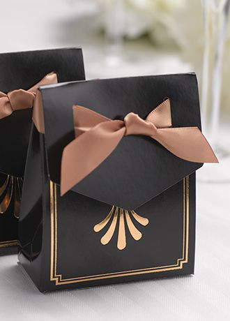 Art Deco Favor Box Set of 25