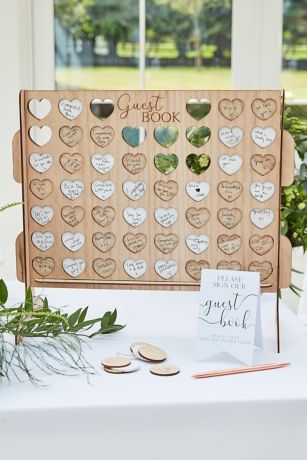 Wooden Game Board Guestbook Alternative