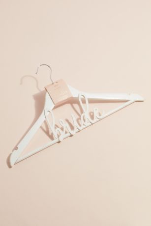 White Wooden Bride Hanger