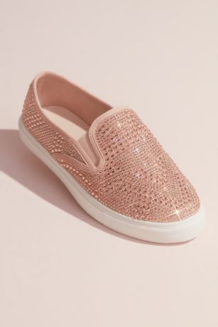 Allover Crystal Slip-On Sneakers