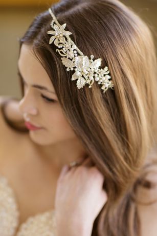 Vintage-Inspired Floral Headband with Pearls