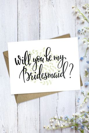 Will You Be My Bridesmaid Wedding Card