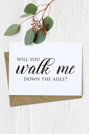 Will You Walk Me Down the Aisle Card