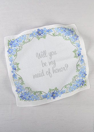 Will You Be My Maid of Honor Handkerchief