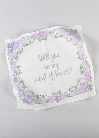 Will You Be My Maid of Honor Handkerchief