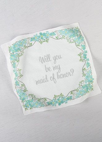 Will You Be My Maid of Honor Handkerchief