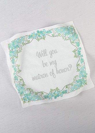 Will You Be My Matron of Honor Handkerchief