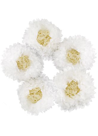 All About White Flower Decor Pack of 5