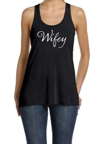 Wifey Flowy Racerback Tank Top