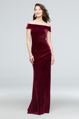 Velvet Off-the-Shoulder Dress