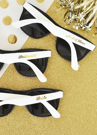 White Bridal Party Sunglasses Set of 6