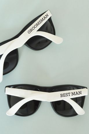 White Groom and Groomsmen Sunglasses Set of 6