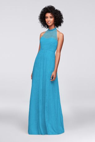 Allover Chantilly Lace A-Line Bridesmaid Dress