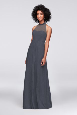 Allover Chantilly Lace A-Line Bridesmaid Dress