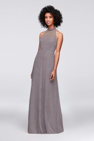 Allover Chantilly Lace A-Line Bridesmaid Dress